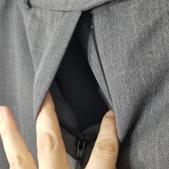 Tilley | Gray Wool Blend Straight Leg Slacks Pants - Picture 4 of 10